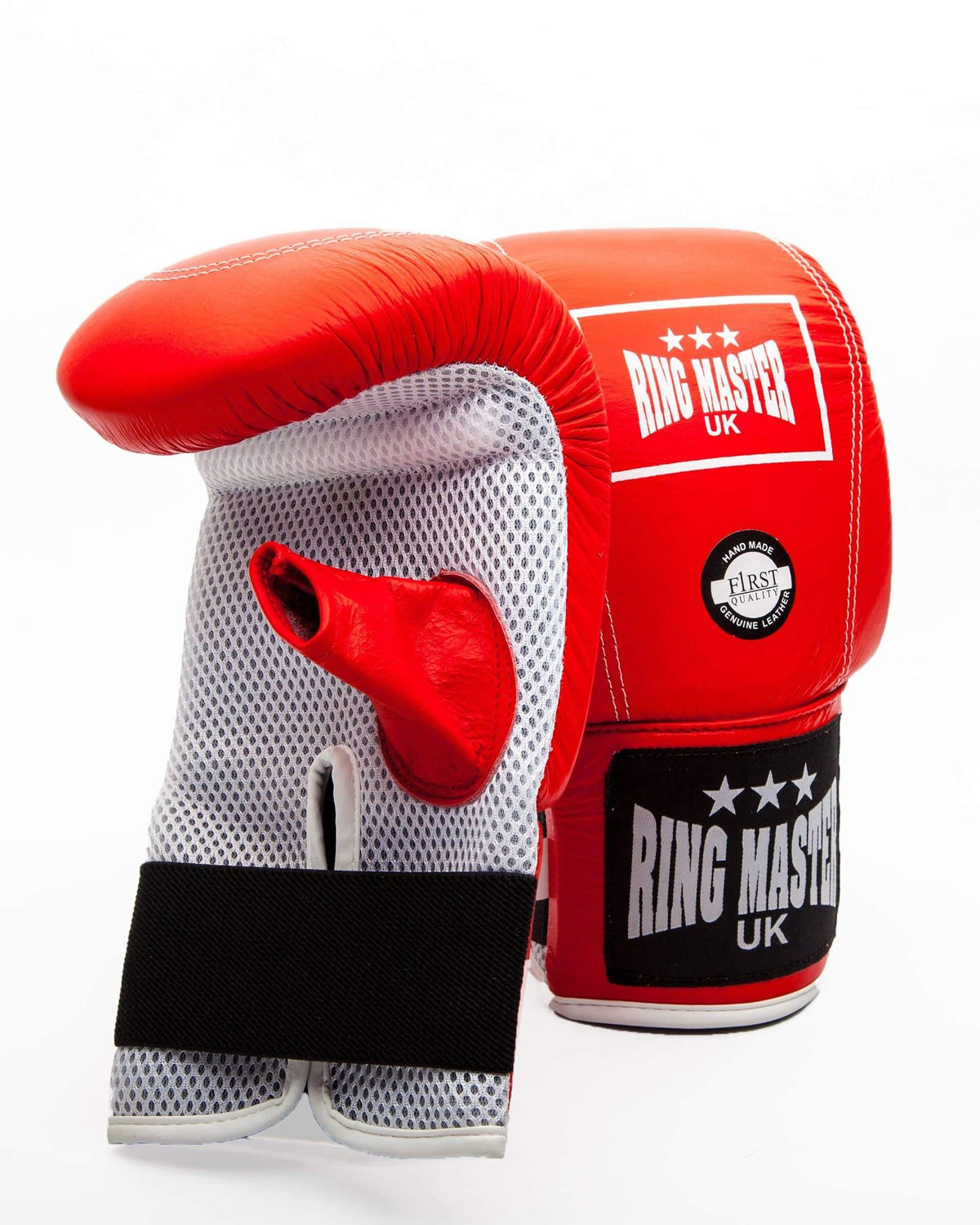 Red RingMaster Sports bag mitts with hook-and-loop wrist strap