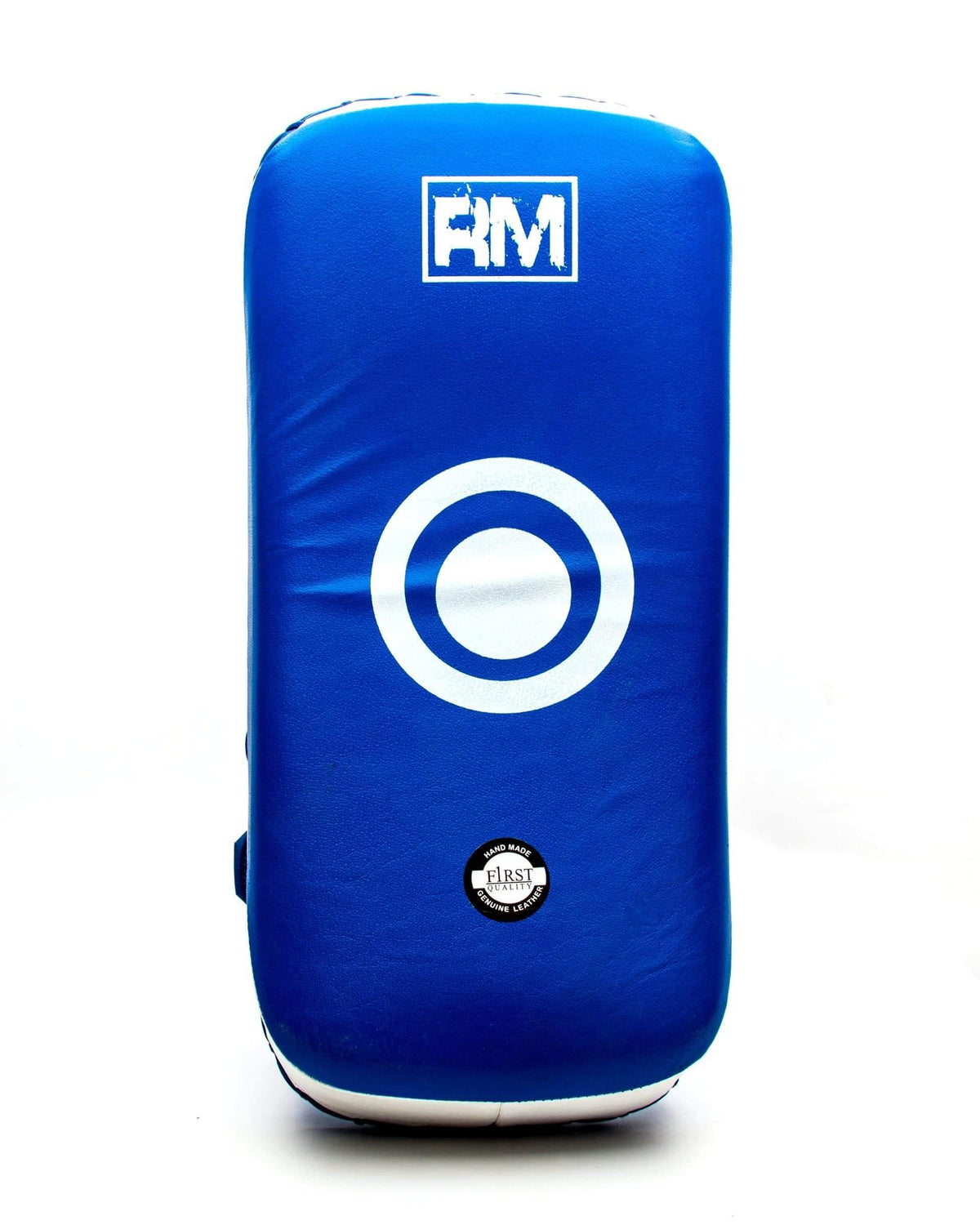 RingMaster Sports genuine leather arm pad in blue and white