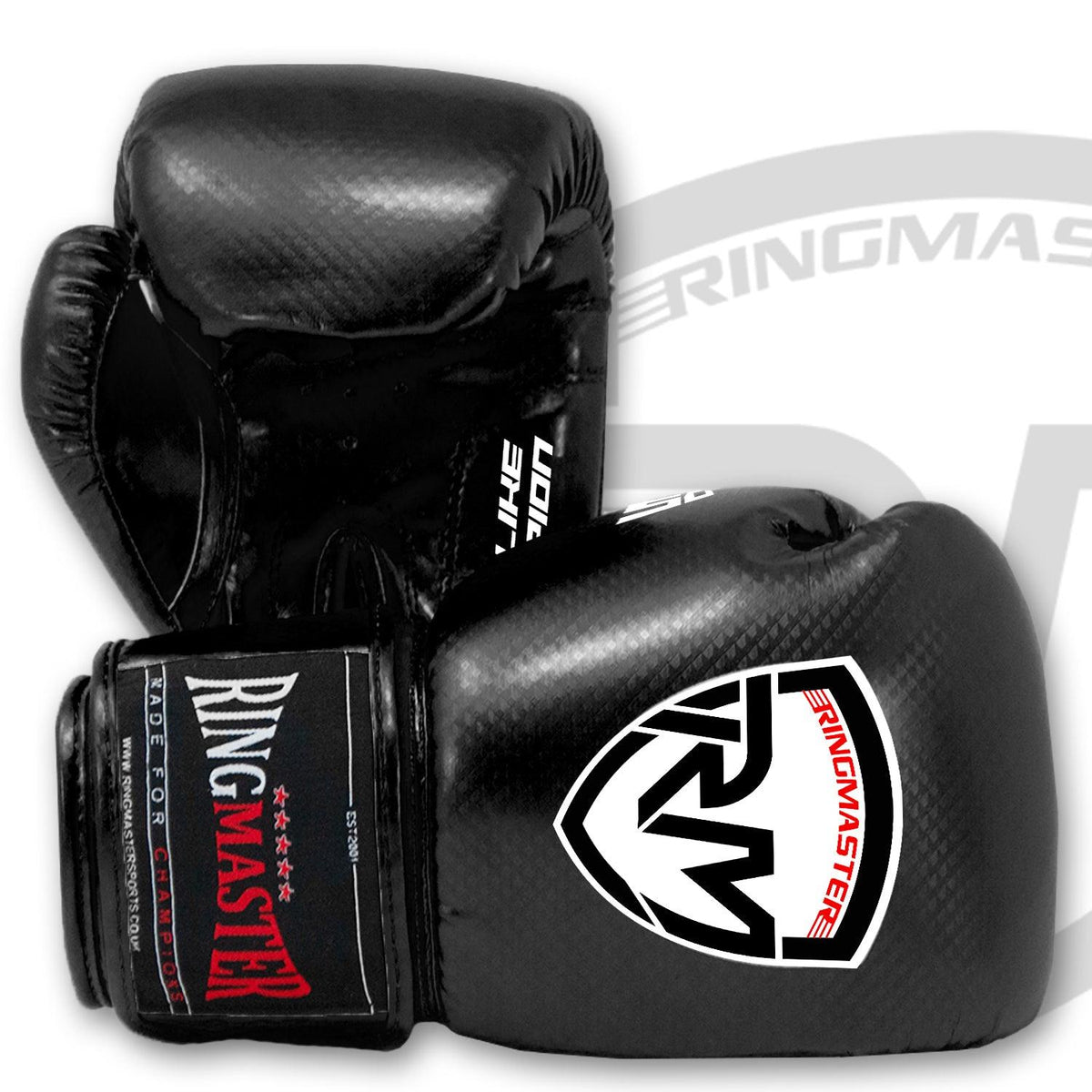RingMaster Sports black kids boxing training gloves