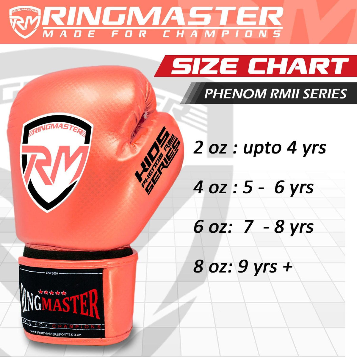 Pink RingMaster Sports Phenom Series boxing gloves for kids