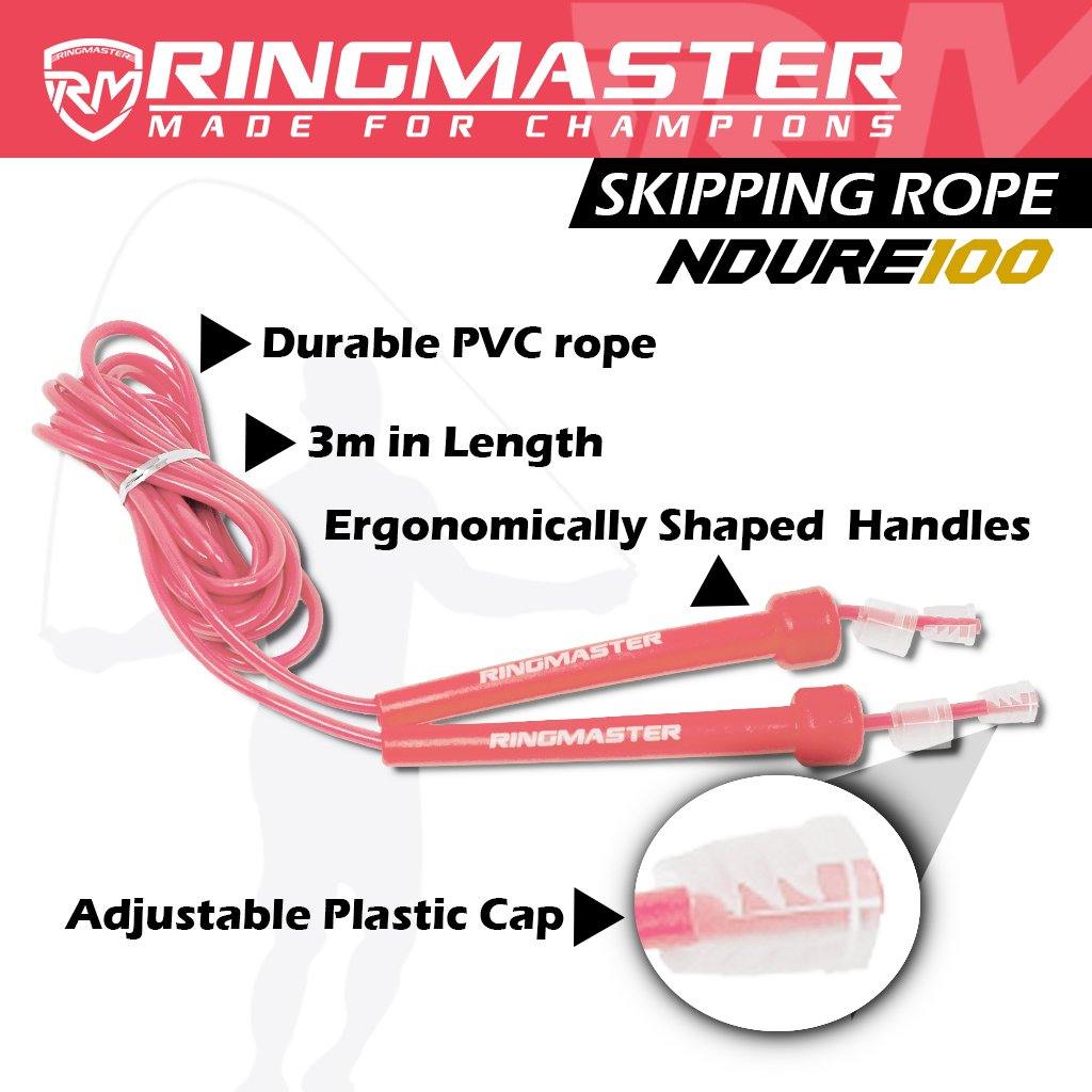 RingMaster Sports pink adjustable fitness skipping rope