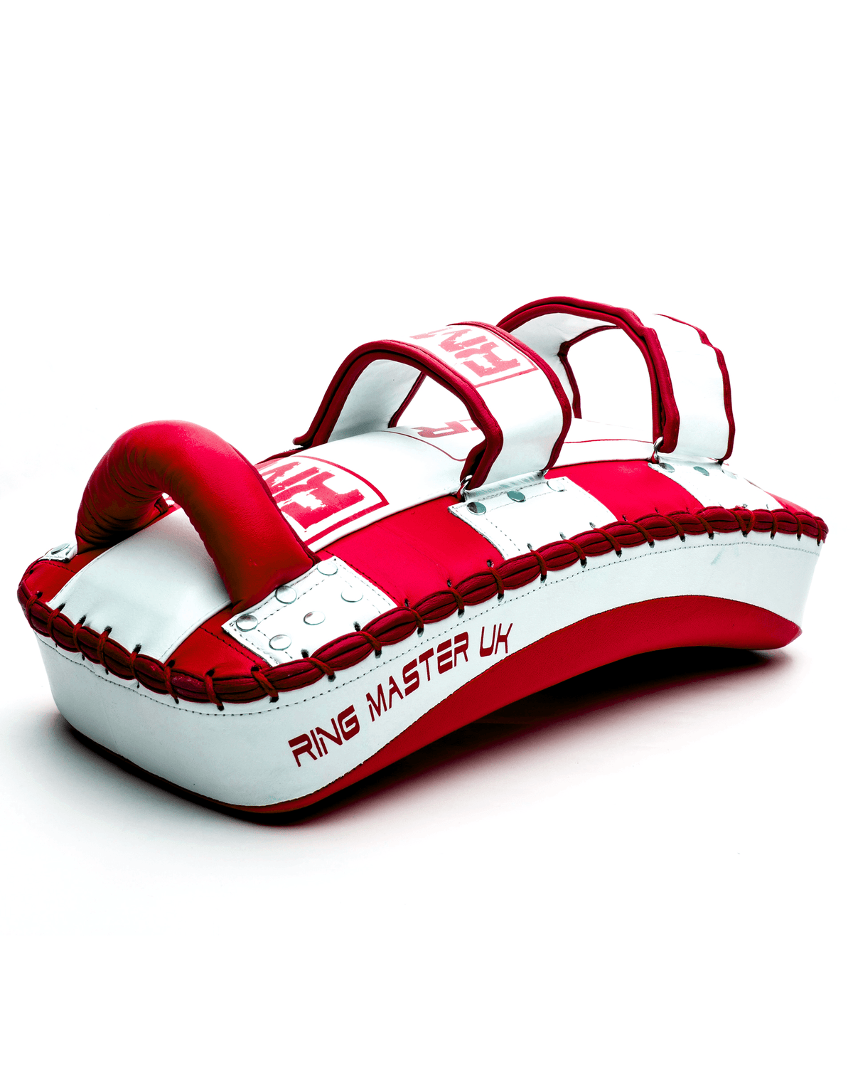 Red and white RingMaster Sports training arm pad