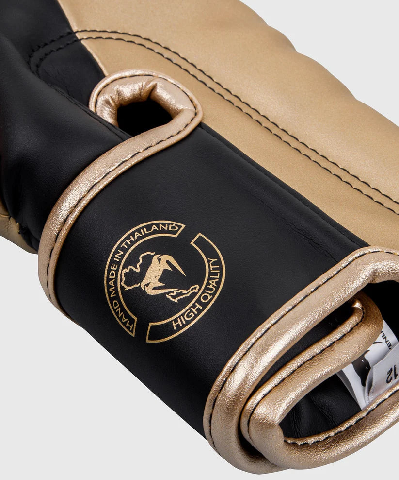 Venum Elite Boxing Gloves - Black/Gold Image 3