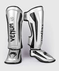 Venum Elite Standup Shinguards - Silver/Black Image 1