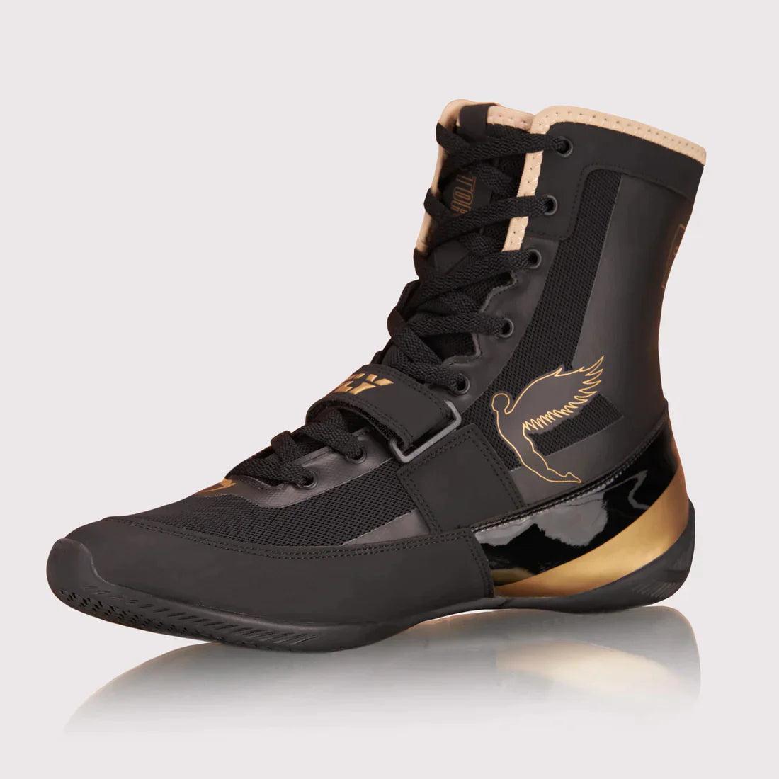 Fly Storm Boxing Boots Black/Gold - RINGMASTER SPORTS - Made For Champions