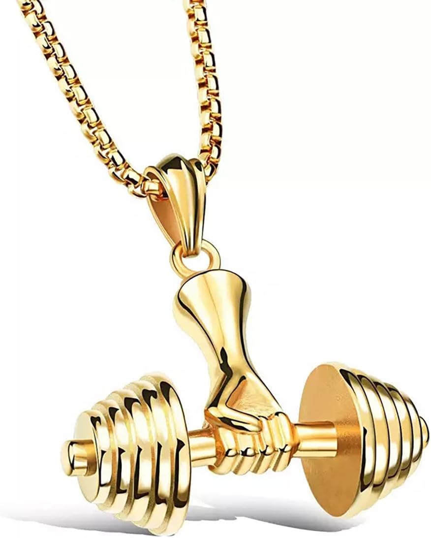 Stainless Steel Boxing & Fitness Chain Pendant Necklace