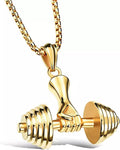 Stainless Steel Boxing & Fitness Chain Pendant Necklace