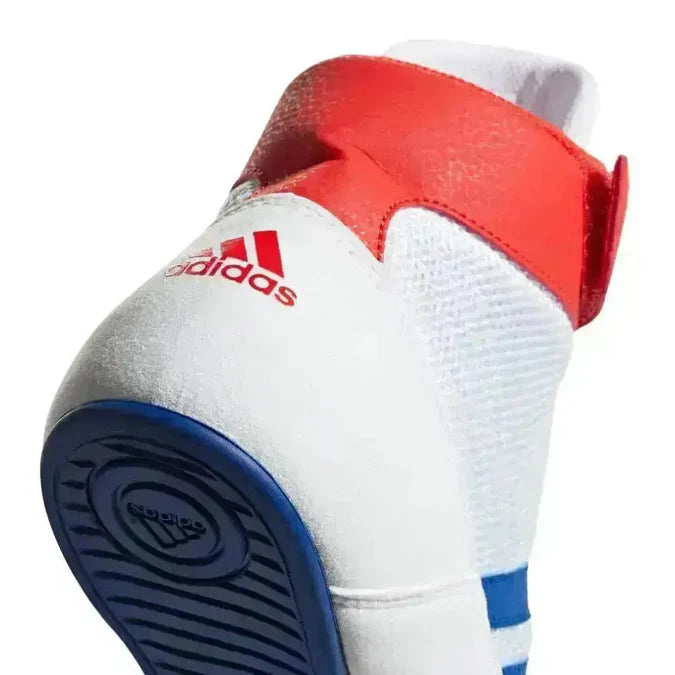 Adidas Havoc Kids Boxing Wrestling Boots White Blue RingMaster Sports