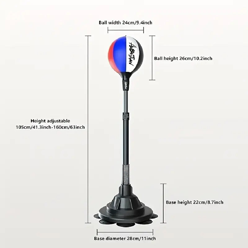 Boxing Reflex Ball Set with Base and Adjustable Stand Image 3