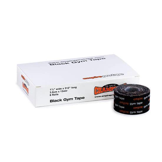 Empire Black Gym Tapes 3.8cm Box of 6 - RINGMASTER SPORTS - Made For Champions
