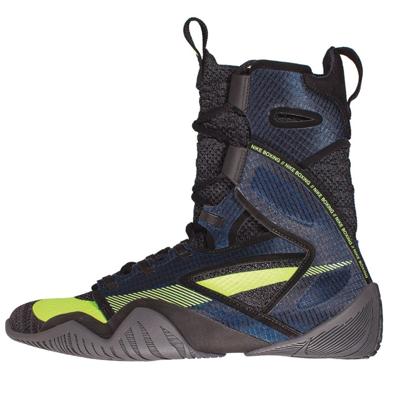 Nike HyperKO 2 Boxing Shoes - Black/Metallic Cool Grey/Blue image 2