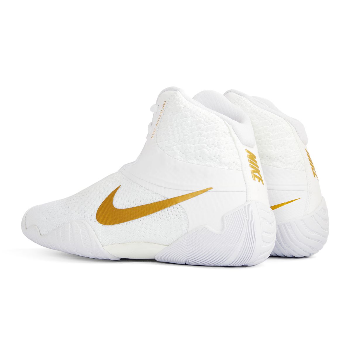 Nike Tawa Wrestling Shoes - White/Gold | Lightweight, Breathable