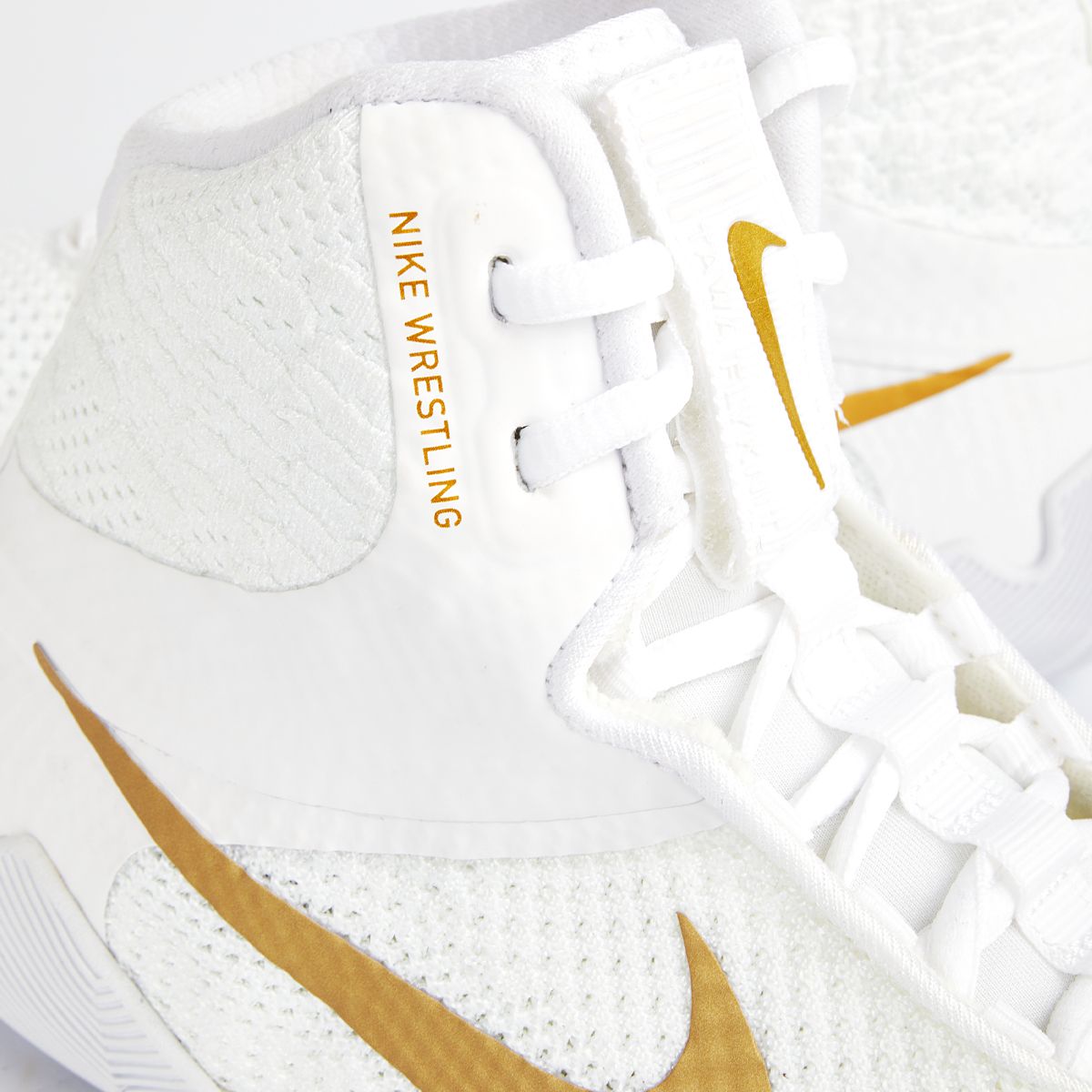 Nike Tawa Wrestling Shoes - White/Gold | Lightweight, Breathable