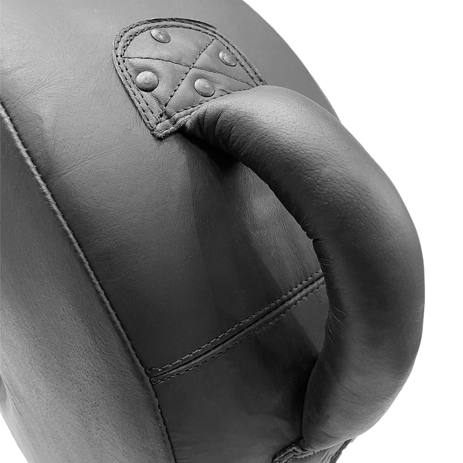 RingMaster Sports Round Punch Kick Shield Large Genuine Leather Black - RINGMASTER SPORTS - Made For Champions