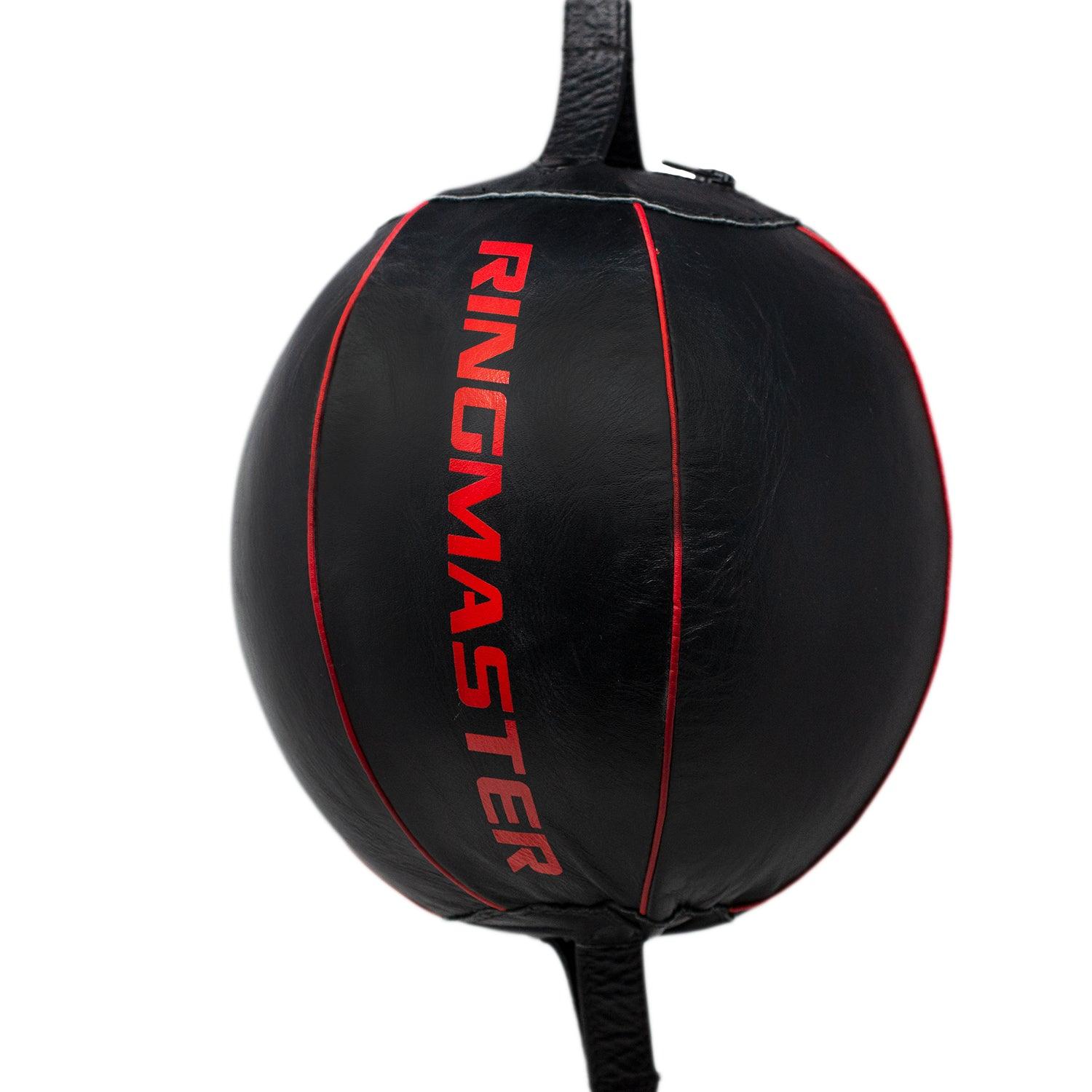 RingMaster Sports Double End Round Speed Ball Champion Series Genuine Leather Red/Black - RINGMASTER SPORTS - Made For Champions