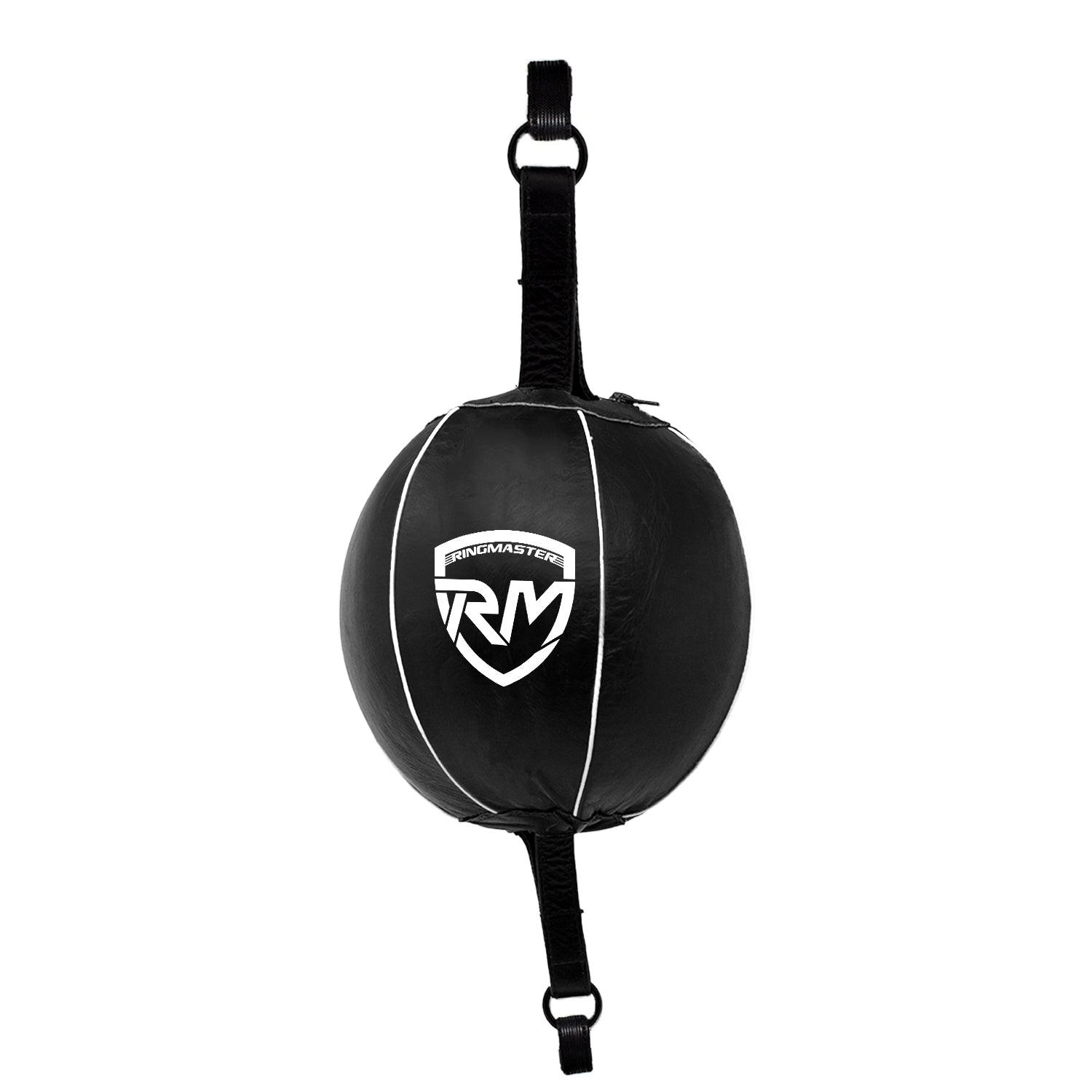 RingMaster Sports Double End Round Speed Ball Champion Series Genuine Leather White/Black - RINGMASTER SPORTS - Made For Champions