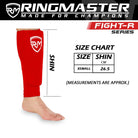 RingMaster Sports Kids Elastic Shin Pads Red - RINGMASTER SPORTS - Made For Champions