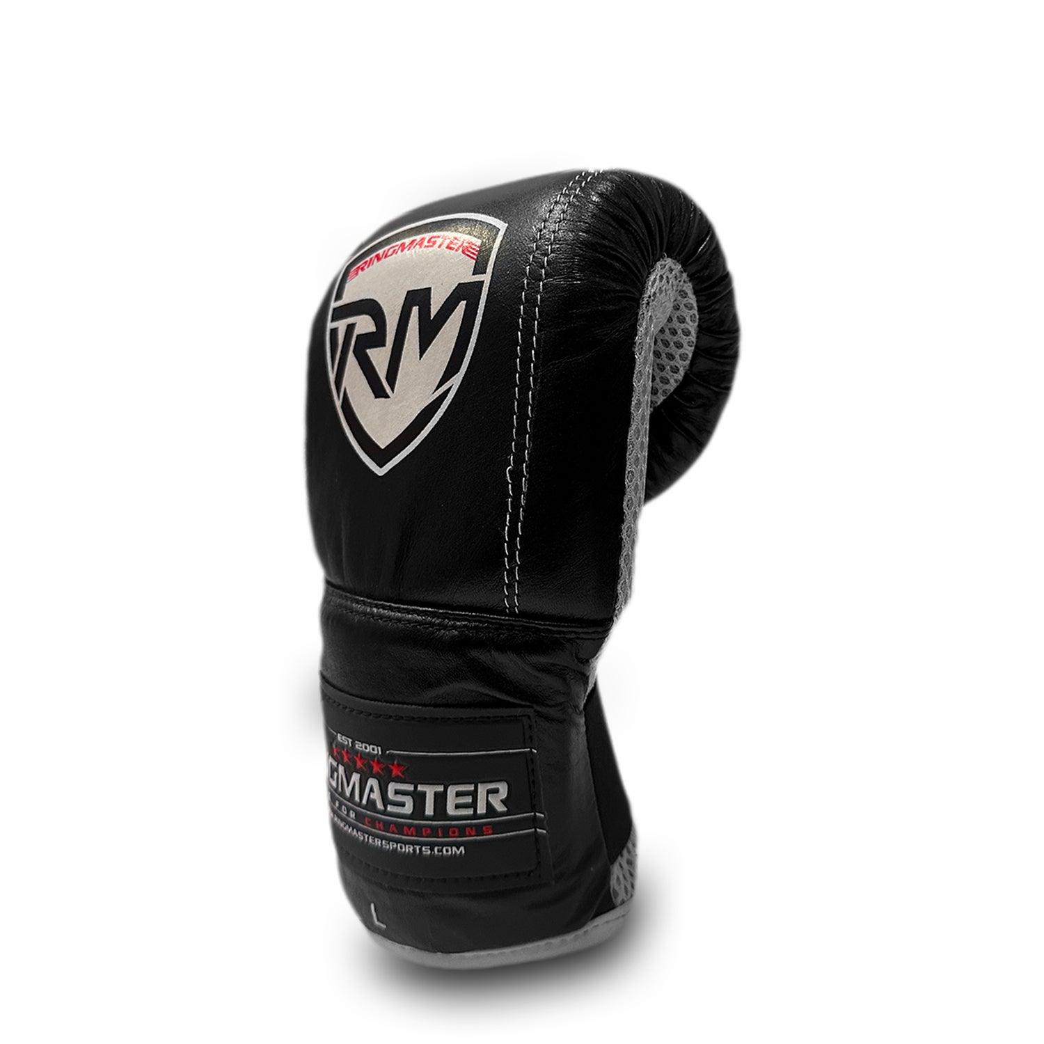 RingMaster Sports Bag Mitts BoxR Series Genuine Leather Black - RINGMASTER SPORTS - Made For Champions