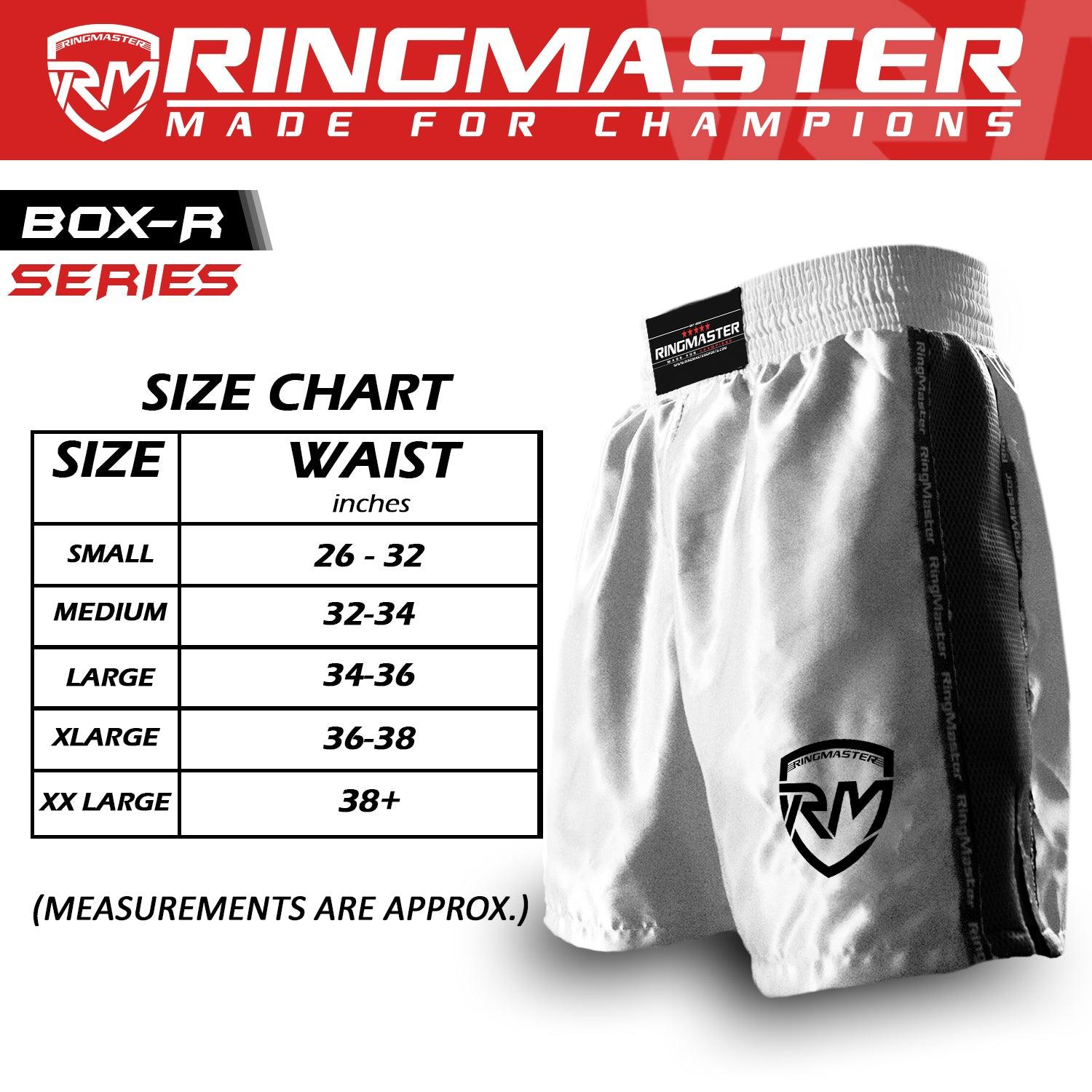 RingMaster Sports BoxR Senior Boxing Shorts White image 3