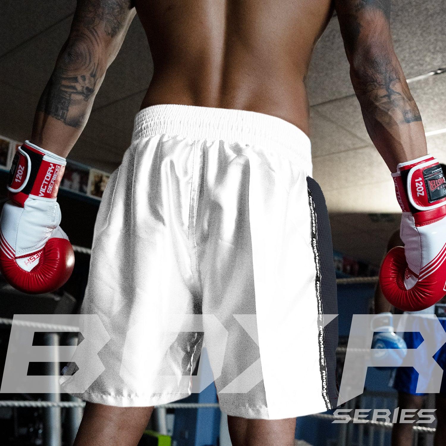 RingMaster Sports BoxR Senior Boxing Shorts White image 6