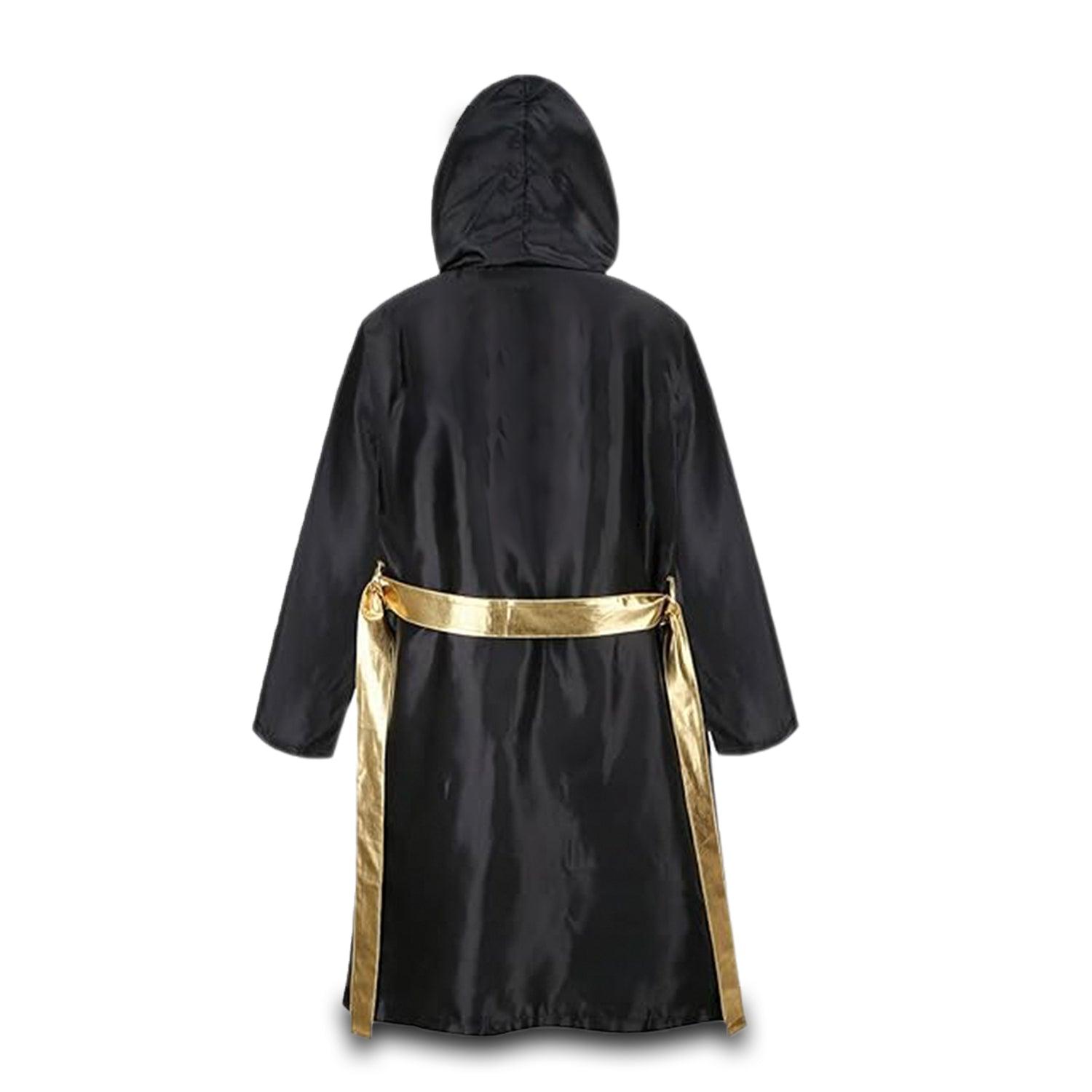 RingMaster Sports Champion Series Boxing Fight Robe Black & Gold Gown Image 4