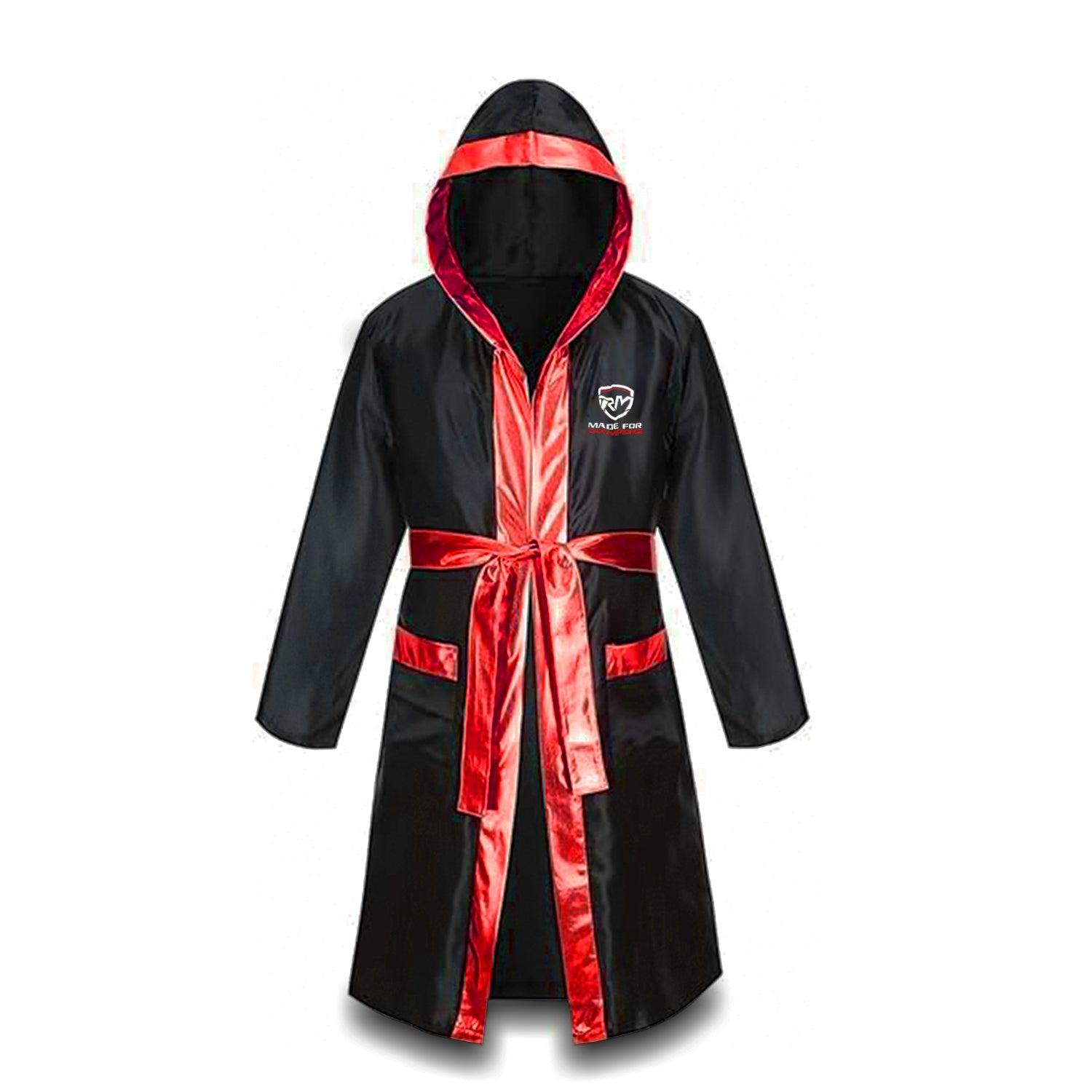 RingMaster Sports Champion Series Boxing Fight Robe Black & Red Gown Image 1