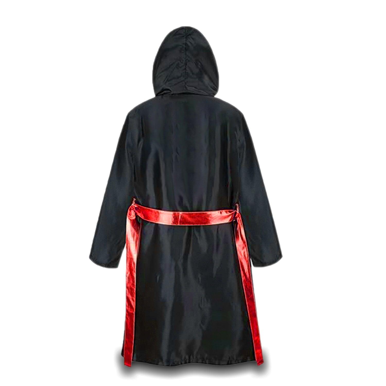 RingMaster Sports Champion Series Boxing Fight Robe Black & Red Gown Image 4
