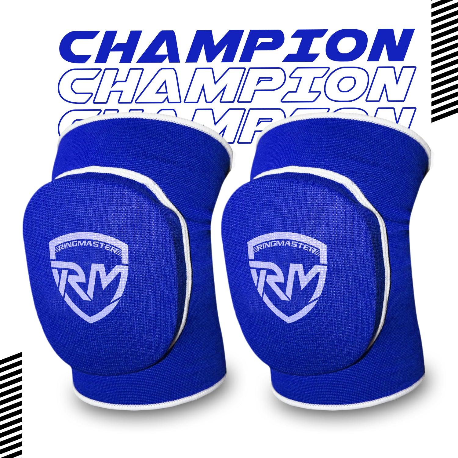 RingMaster Sports Elastic Knee Pads Champion Series Blue 2