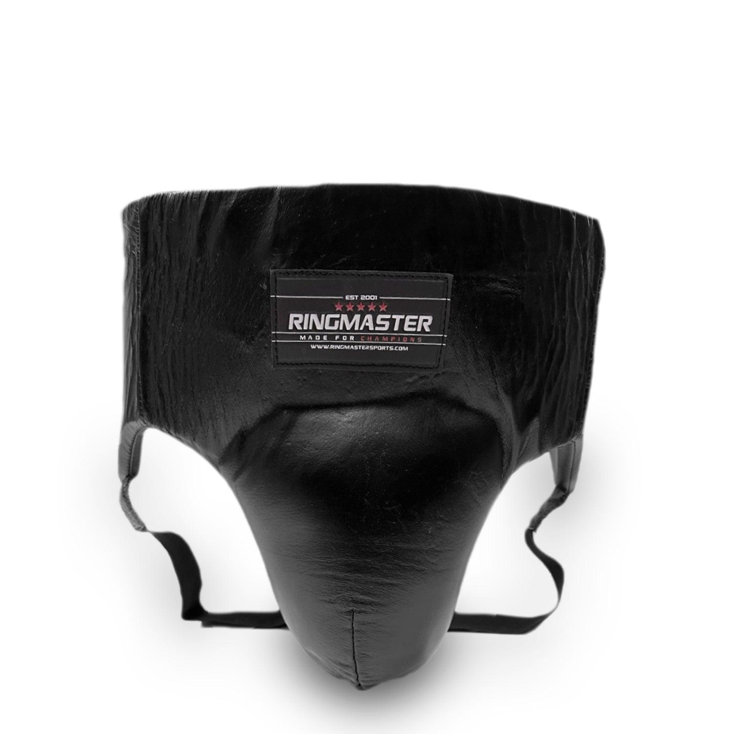 RingMaster Sports Groin Guard Genuine Leather Black - RINGMASTER SPORTS - Made For Champions