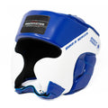 Junior Head Guard Boxing, Head Guard blue & white Kids headguards boxing, best junior boxing head guard, Kids Headguards, head guard, boxing head guard, taekwondo head guard, karate head guard, taekwondo head guard price, taekwondo white head guard, Ringmaster Sports Head guard, Ringmaster Sports Equipment, Ringmaster boxing Equipment, RingMaster Sports Kids Boxing HeadGuard Blue and White image 1