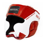 Junior Head Guard Boxing, Head Guard Red and white Kids headguards boxing, best junior boxing head guard, Kids Headguards, head guard, boxing head guard, taekwondo head guard, karate head guard, taekwondo head guard price, taekwondo white head guard, Ringmaster Sports Head guard, Ringmaster Sports Equipment, Ringmaster boxing Equipment, RingMaster Sports Kids Boxing HeadGuard Red and White image 1
