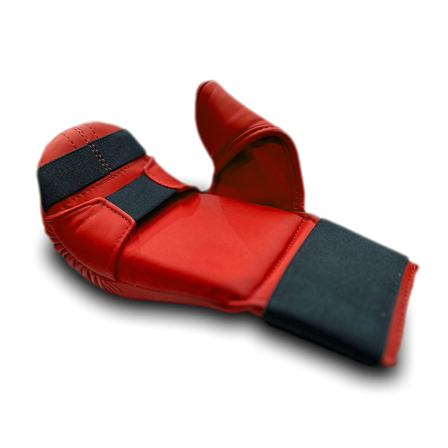 RingMaster Sports Synthetic Leather WKF Styled Kids Karate Gloves Red, martial arts image 4