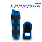 RingMaster Sports Synthetic Leather WKF Styled Kids Karate Shin Instep Guards Blue martial arts image 6