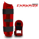 RingMaster Sports Synthetic Leather WKF Styled Karate Shin Instep Guards Red martial arts image 6