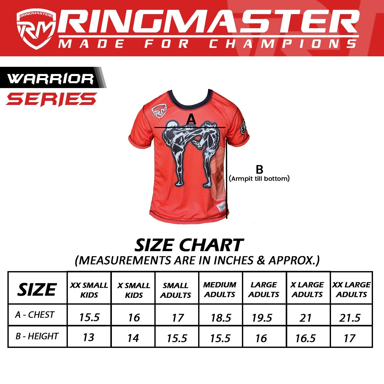 RingMaster Sports Warrior Kickboxing T-Shirt Red - RingMaster Sports Image 4