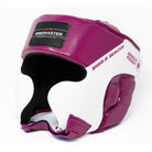 Junior Head Guard Boxing, Head Guard Purple and white Kids headguards boxing, best junior boxing head guard, Kids Headguards, head guard, boxing head guard, taekwondo head guard, karate head guard, taekwondo head guard price, taekwondo white head guard, Ringmaster Sports Head guard, Ringmaster Sports Equipment, Ringmaster boxing Equipment, RingMaster Sports Kids Boxing HeadGuard Purple and White image 1