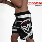 RingMaster Sports Warrior Series MMA Shorts Black & White image 2