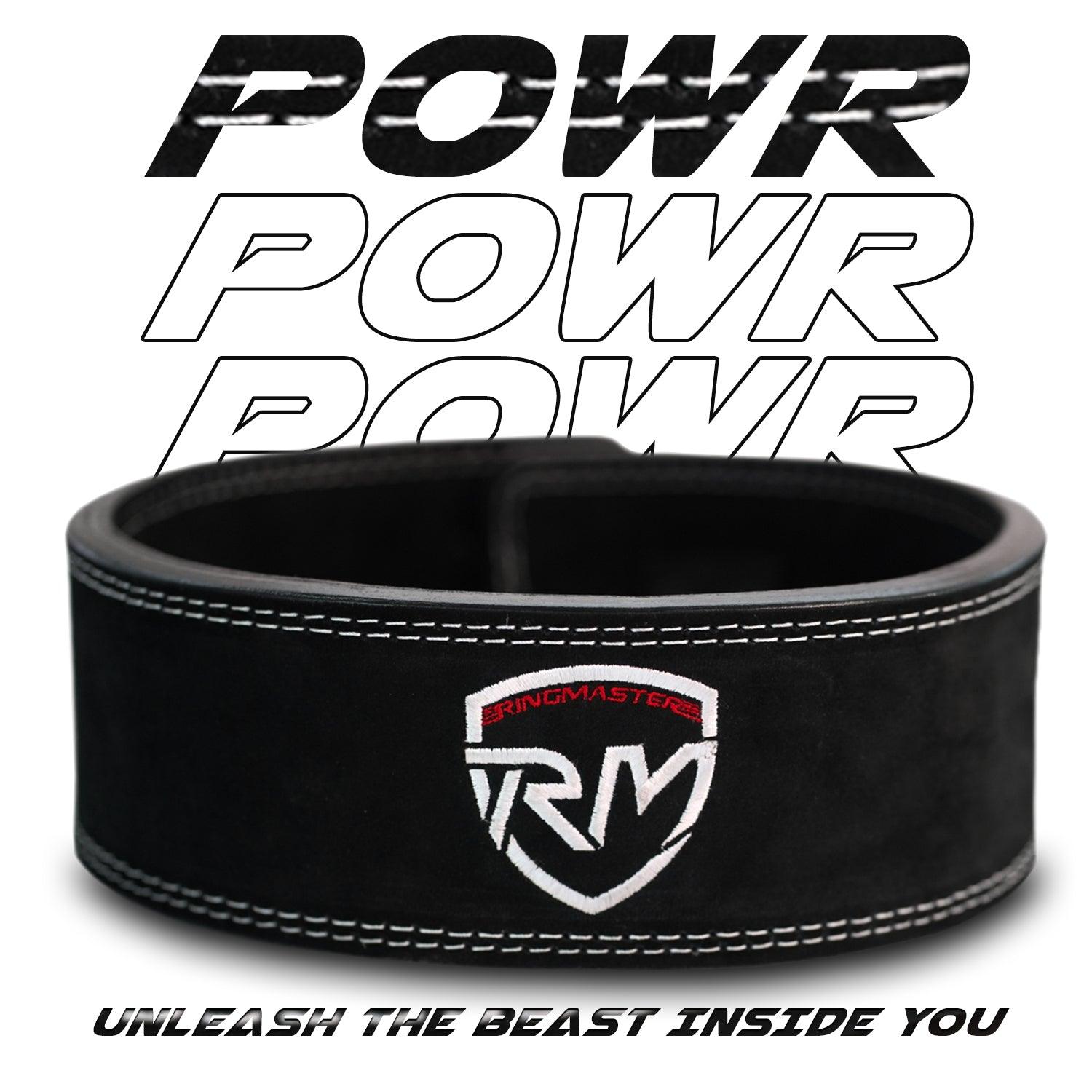 RingMaster Sports Genuine Leather PowerLifting Belt weightlifting fitness bodybuilding image 2