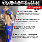 RingMaster Sports Kids Slip-on Elastic Shin & Instep Pads Blue - RINGMASTER SPORTS - Made For Champions