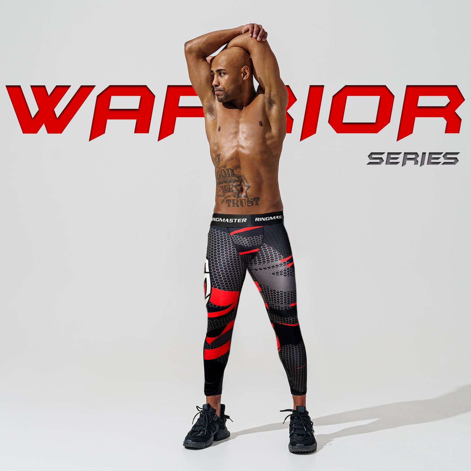 RingMaster Sports Warrior Series Spats Black Red image 2
