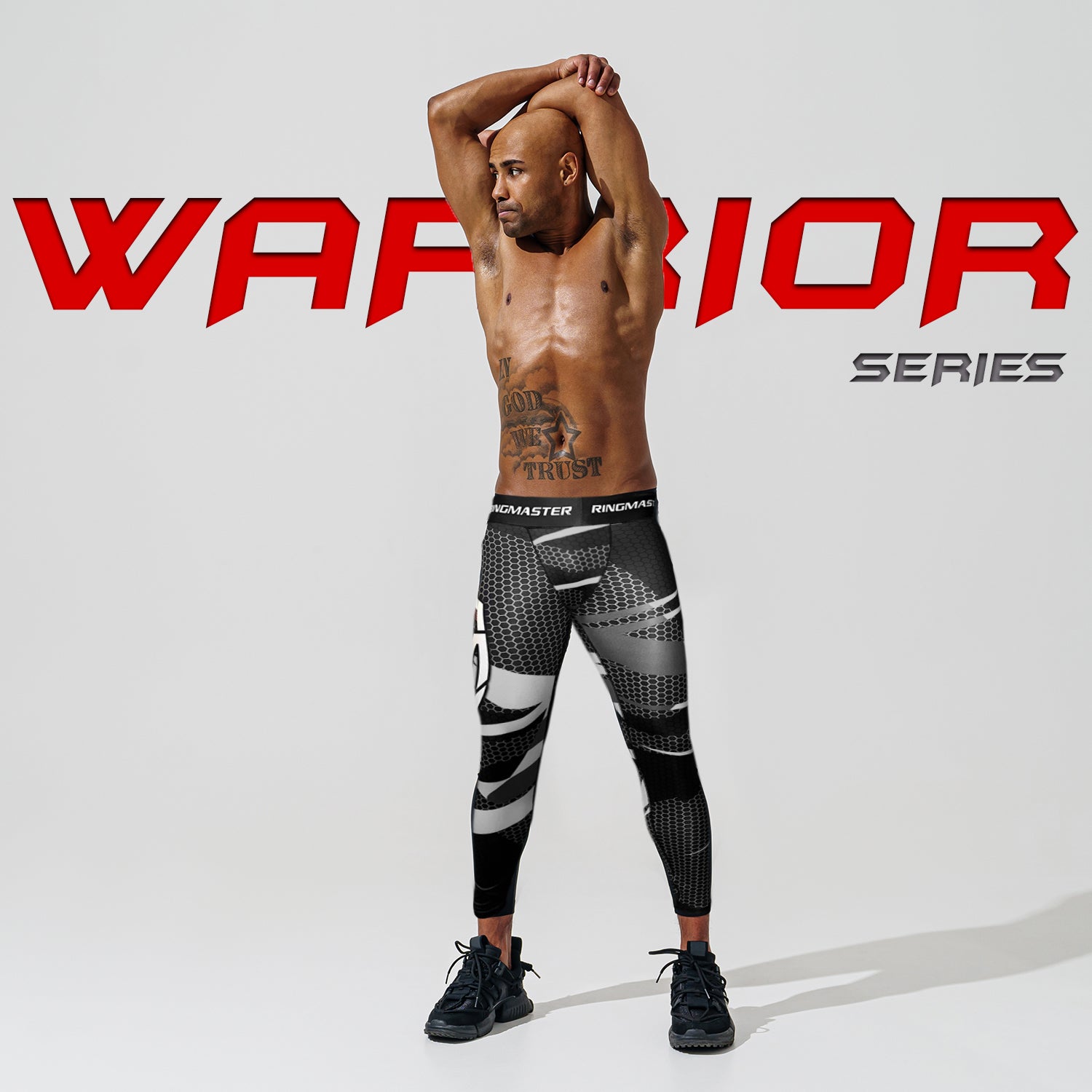 RingMaster Sports Warrior Series Spats Black White image 2