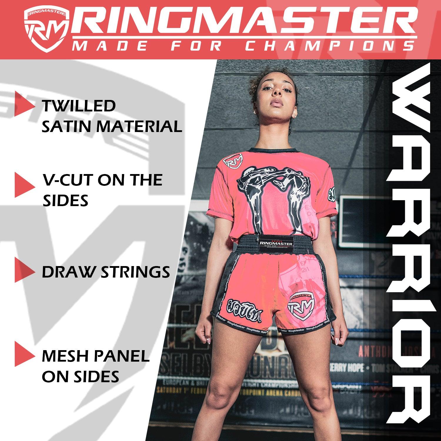 RingMaster Sports Warrior Thai / Kickboxing Shorts Salmon Pink - RINGMASTER SPORTS - Made For Champions