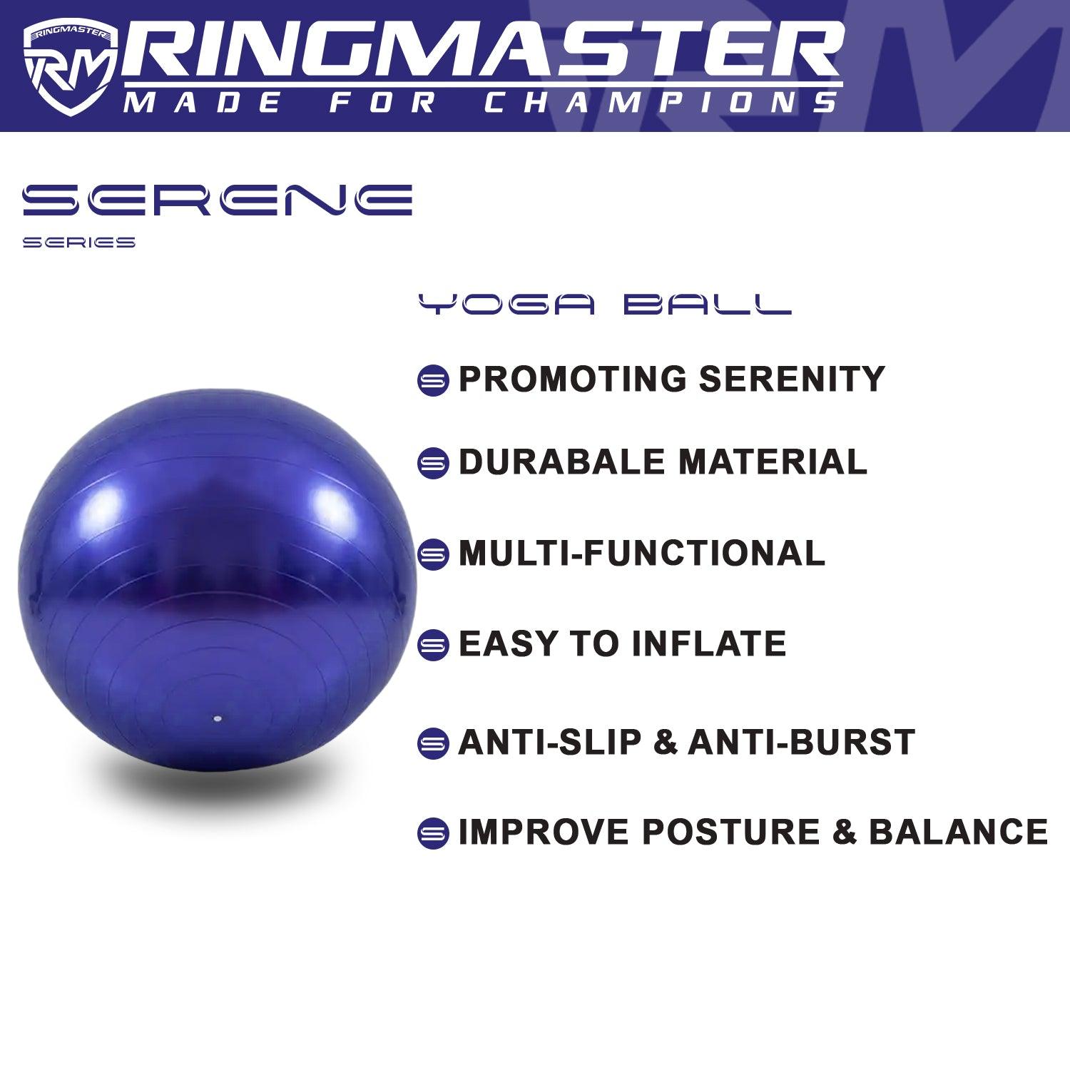Yoga Balls Serene Series Blue 70cm fitness exercise flexibility gym image 3
