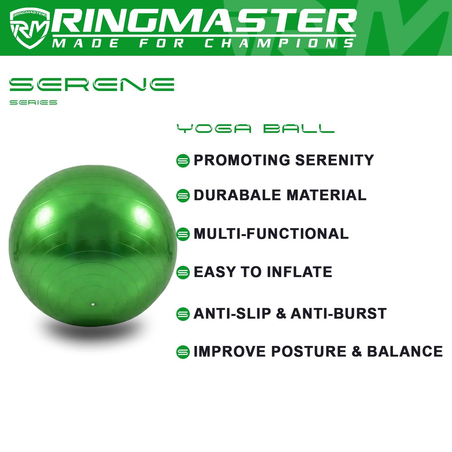 Yoga Balls Serene Series Green 75cm fitness exercise flexibility gym image 3