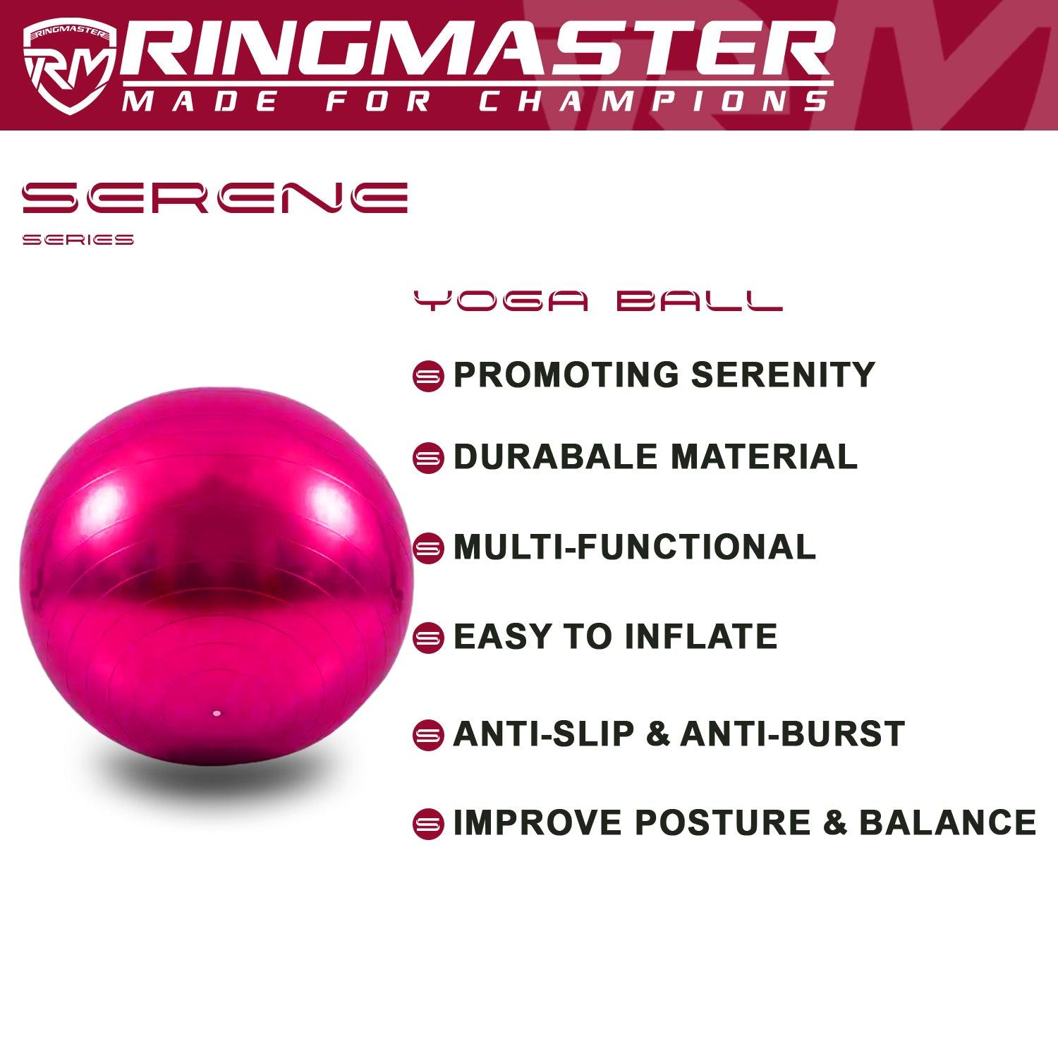 Yoga Balls Serene Series Pink 46cm fitness exercise flexibility gym image 3