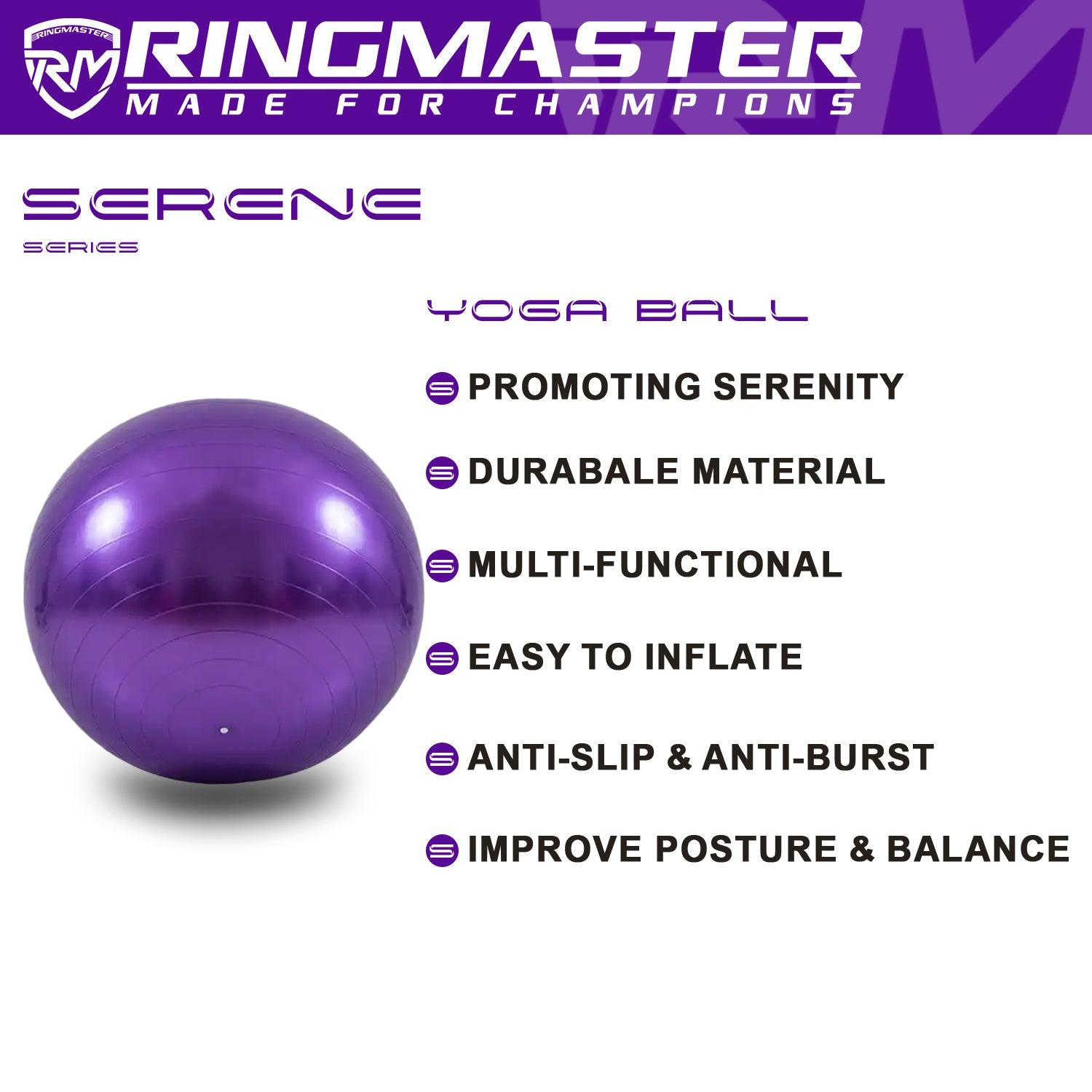 Yoga Balls Serene Series Purple 50cm fitness exercise flexibility gym image 3