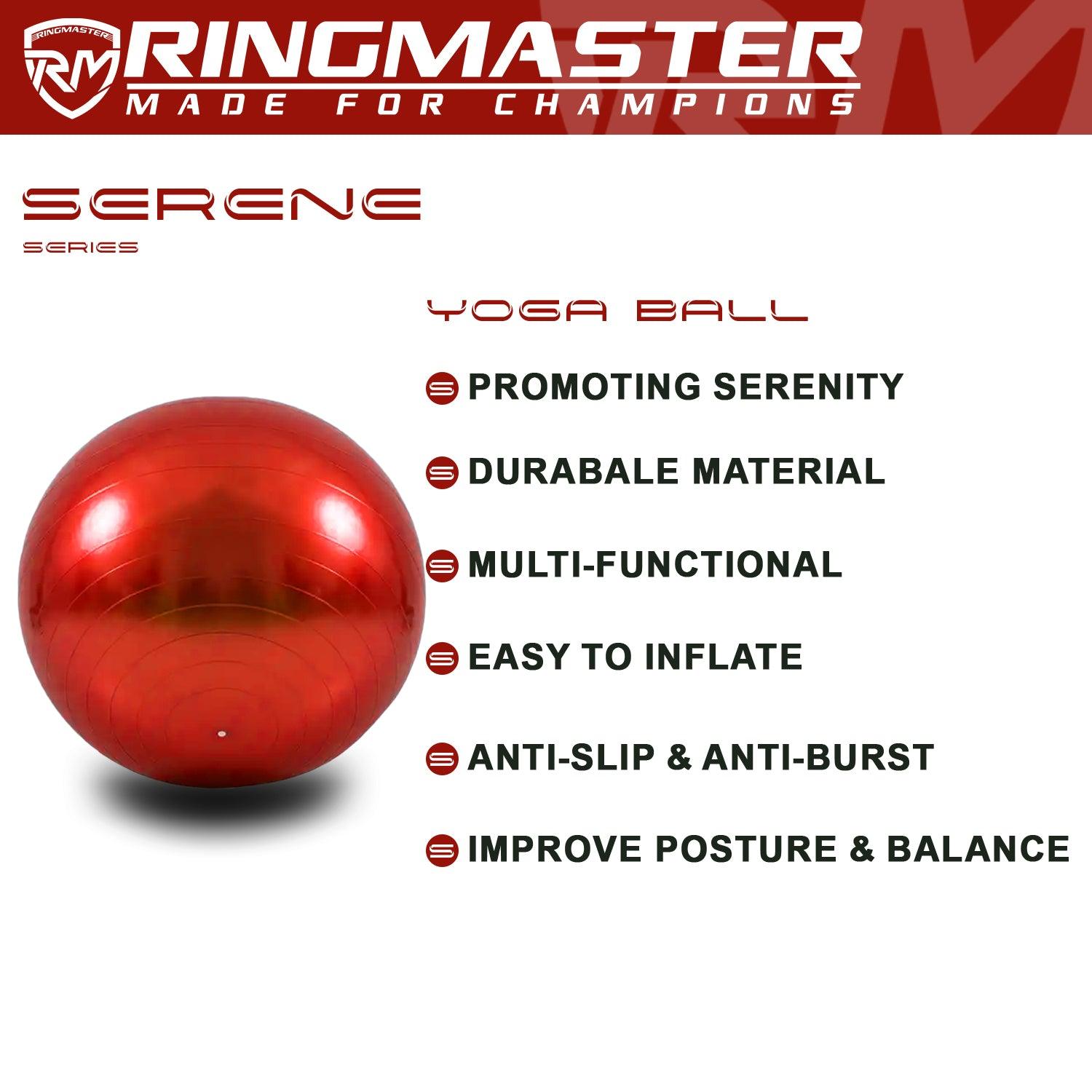 Yoga Balls Serene Series Red 70cm fitness exercise flexibility gym image 3