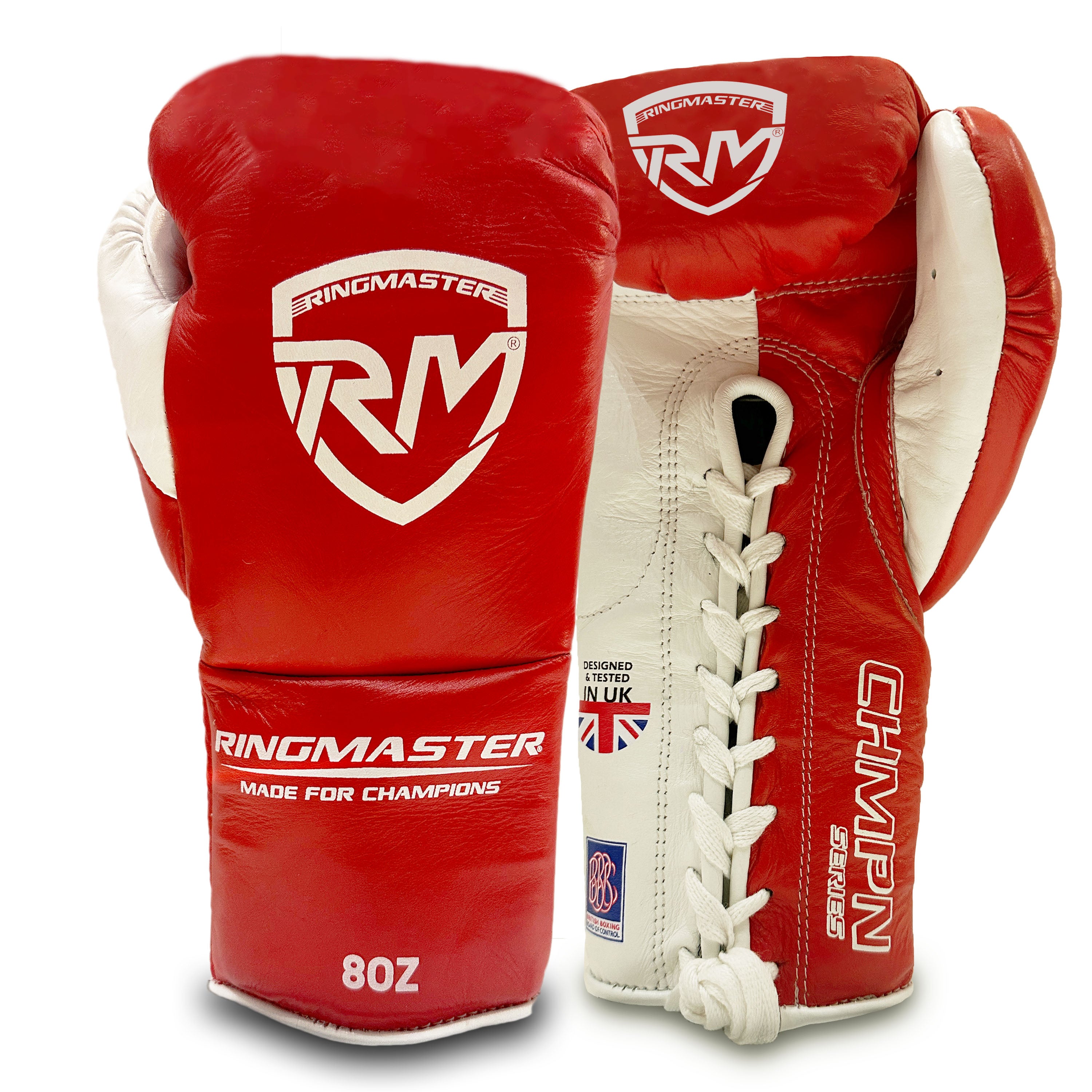 RingMaster Sports BBBofC Approved Pro Fight  CHMPN Series Gloves Red Image A
