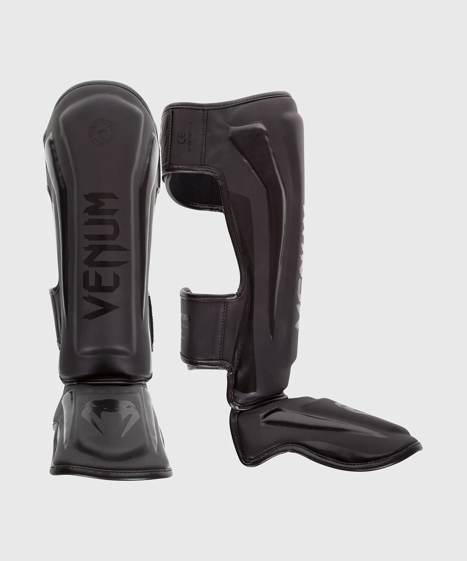 Venum Elite Standup Shin Guards - Matte/Black Image 1
