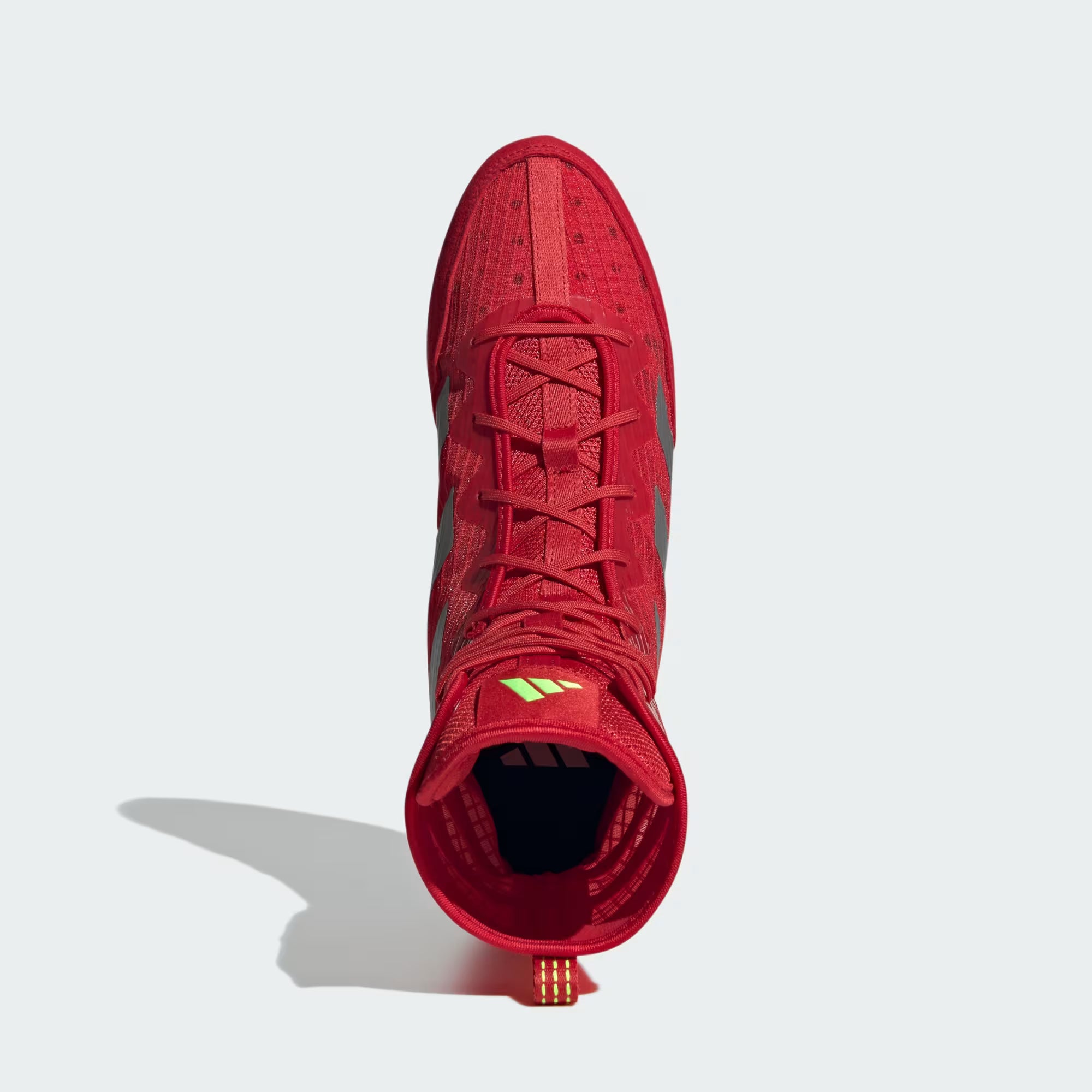 Adidas Box Hog boxing shoes with EVA midsole wedge for stable stance and midfoot support.